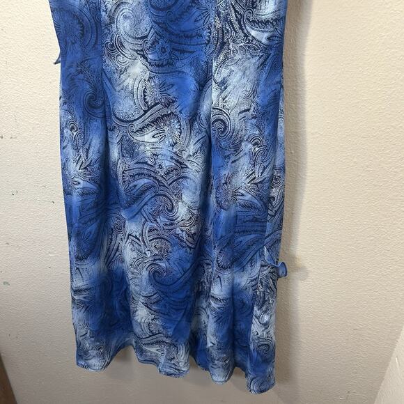 Robbie Bee Dress Sz 16 Paisley Ruffle 90s Y2K Fairy Night Out Cocktail Party - Picture 8 of 9